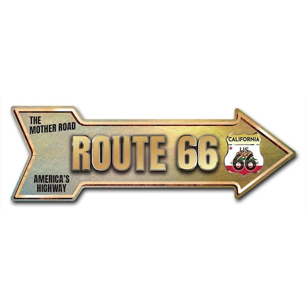 Route 66 California Arrow Decal Funny Home Decor 36in Wide